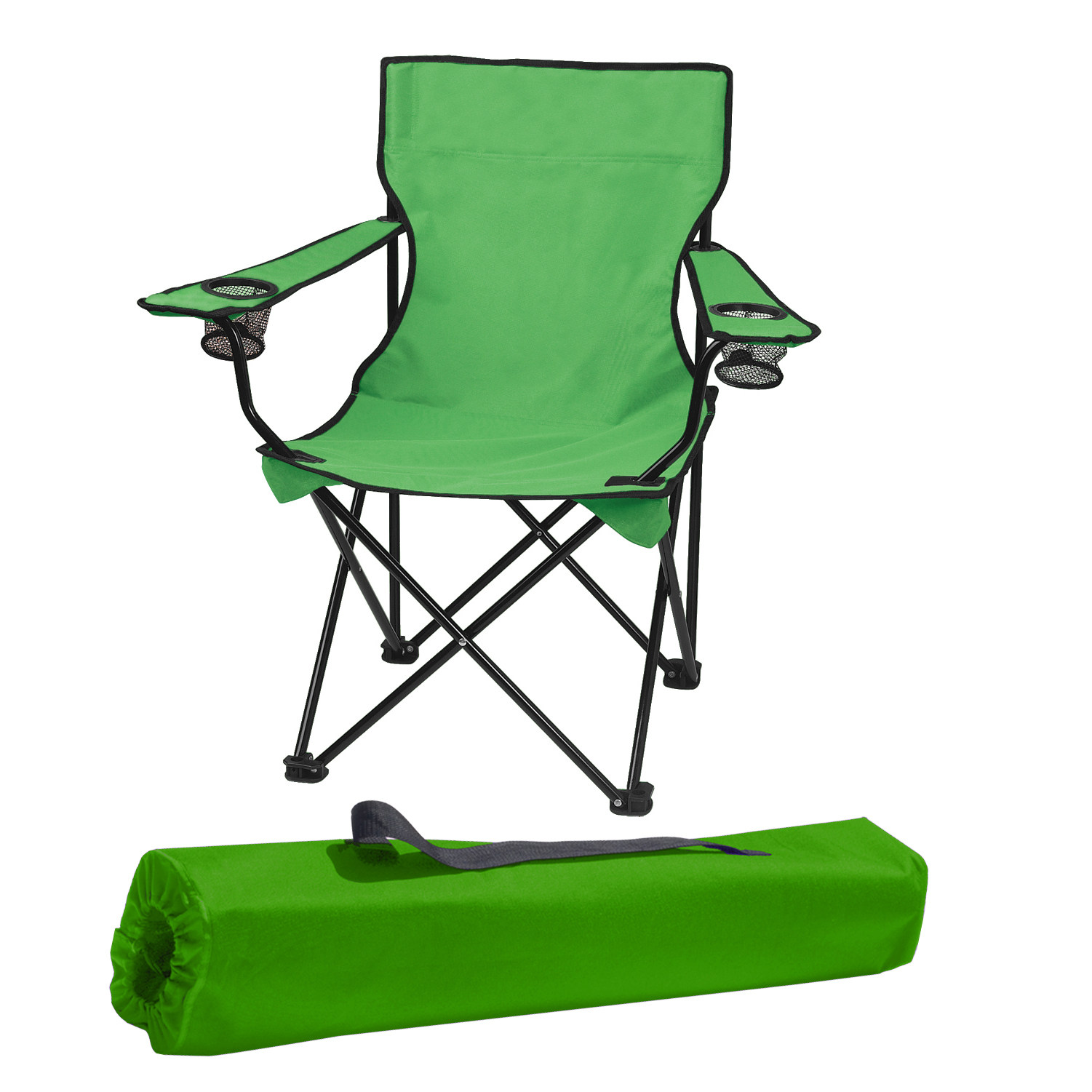 Outdoor Camp Picnic BBQ Folding Chairs With Cup Holder